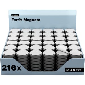 Set of self-adhesive Disc Magnets for whiteboard, magnetic board & fridge