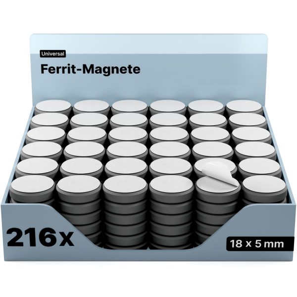 Set of self-adhesive Disc Magnets for whiteboard, magnetic board & fridge