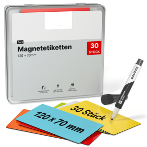 Dry-Erase Magnetic Labels - 120 mm x 70 mm
