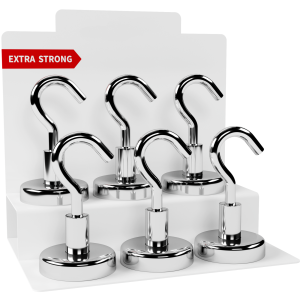 Set of Magnetic Hooks with adhesive pads