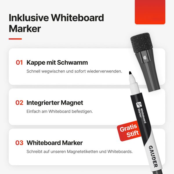 Magnetic strip writable, white - 图片 3