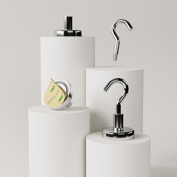 Set of Magnetic Hooks with adhesive pads - 图片 4