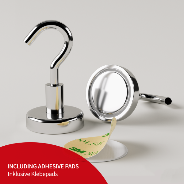 Set of Magnetic Hooks with adhesive pads - 图片 5