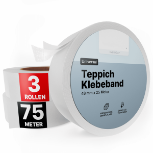 Teppichklebeband doppelseitig 25m (3er Pack)
