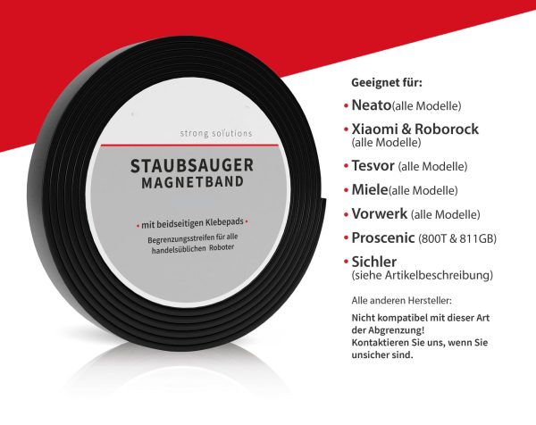 Magnetic Tape with adhesive pads for robot vacuum cleaners - 图片 2