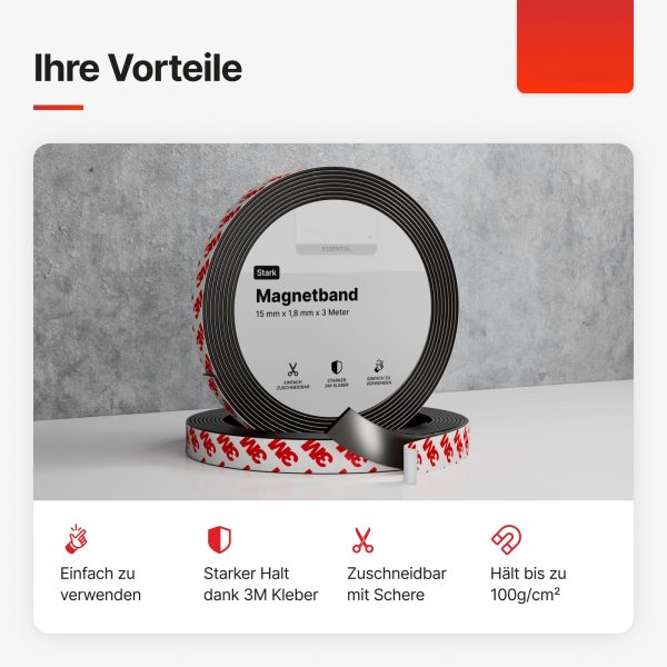 Self-Adhesive Magnetic Tape with 3M Adhesive - 图片 2